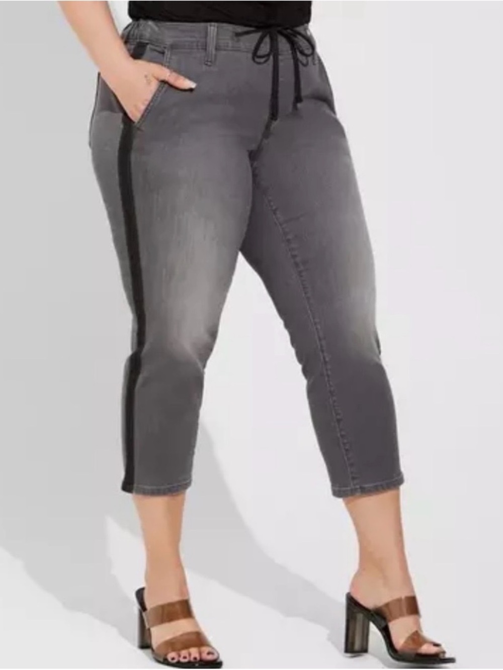 Torrid Gray Crop Jeans